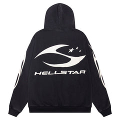 Hellstar Flame Printed Zip Hoodie
