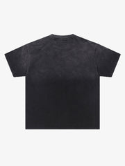 Spider Comic White Ink Print T-shirt