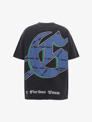 Street Retro Skull Graffiti Street Print T-shirt