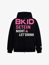 Retro Contrasting Letter Print Loose Hoodie