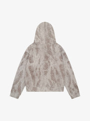 Cheetah Zipper Cardigan Fur Hooded Jacket