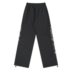 MIXED EMOTION “ME” rhinestone Nylon Pants