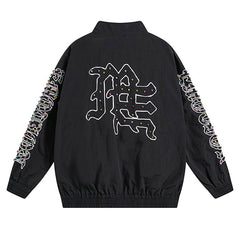 MIXED EMOTION “ME” Rhinestone Nylon Jacket