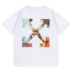 Off White Arrow Pattern Printed T-Shirt