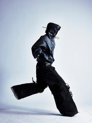 Shiny Functional Waterproof Hooded Jacket