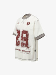 Distressed NO. 28 Jersey T-Shirt - 2442