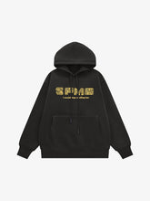 Thesupermade Letter Graphics Fleece Hoodie