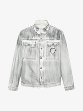 Distressed Denim Embroidery Jacket