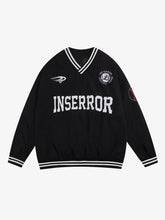 Street V-Neck Baseball-Inspired Sweatshirt