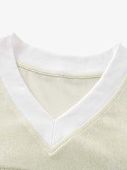 Street Stitching Mesh Character Print T-shirt