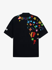 Retro Graffiti Hand-Painted T-Shirt