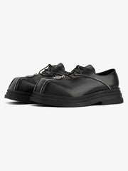 Thesupermade Punk Personality Zipper Design Leather Shoes - 2173