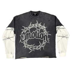 MIXED EMOTION “Barbed Wire” thermal Long Sleeve Tee