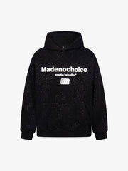 Simple Letter Print Sparking Loose Hoodie