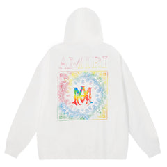 AMIRI Logo Print Cotton Pullover Hoodie