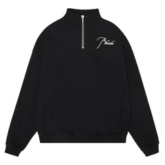 RHUDE Vintage Stand Collar Half Zip Sweatshirt