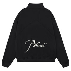 RHUDE Vintage Stand Collar Half Zip Sweatshirt