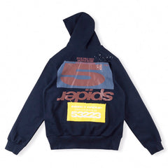 Sp5der Cropped Hoodie Blue