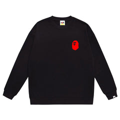 BAPE x Stussy Letter Print Crew Neck Sweatshirt