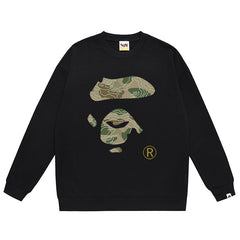 BAPE Ape Head Camo Pattern Print Sweatshirt