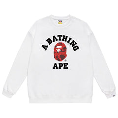 BAPE Ape Head Letter Logo Pattern Print Sweatshirt