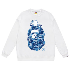 BAPE Ape Head Pattern Print Sweatshirt