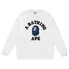 BAPE Ape Head Leter Logo Pattern Print Sweatshirt