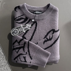 Chrome Hearts Classic Jacquard Lettered Pullover Sweater