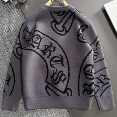 Chrome Hearts Classic Jacquard Lettered Pullover Sweater