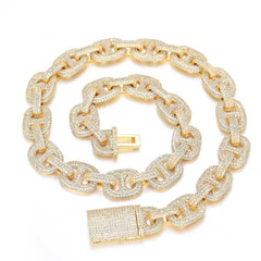 Men's Pig Nose Bubble Zirconia Necklace #CHA167