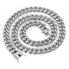 Men's Dragon Head Buckle Titanium Steel Necklace #CHA004