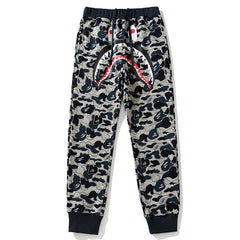 BAPE Camouflage shark head print pants