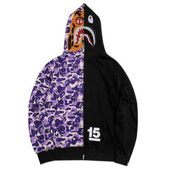 BAPE Color Camo Shark 15th anniversary Hoodie