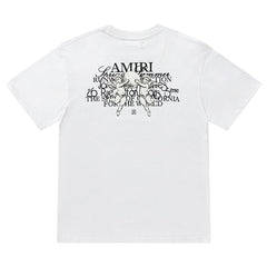 AMlRl Crew Neck Unisex Street Style Plain Cotton T-Shirt