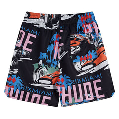 RHUDE X WEBSTER MIAMI RACING LINEN GRAND PRIX BUTTON UP Shorts