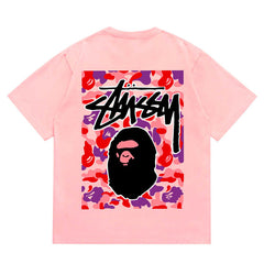 BAPE X Stussy Ape Head Tee