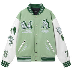 AMIRI Angel Branded Woven Varsity Jacket