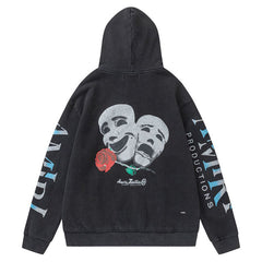 AMIRI Theater Masks Print Cotton Hoodie