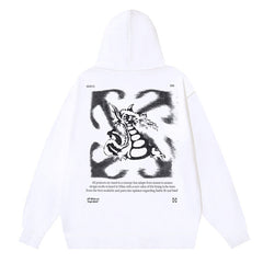 Off White Logo Drawstring Hoodie