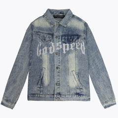 Godspeed  Embroidered Letter Denim Jacket