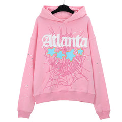 Sp5der Atlanta Hoodie-Pink #5503