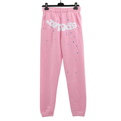 Sp5der White Foam Printing Pant-Pink #8151