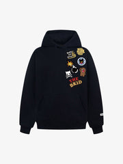 Street Embroidered Letter Badge Hoodie