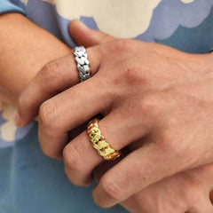 Men's Polished Cuban Ring