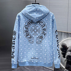 Chrome Hearts Logo Print zip up hoodie