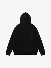 Retro Wasteland Star-Print Brush Ink Print Cardigan Hoodie