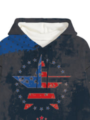 Vintage American Flag Memorial Element Hoodie