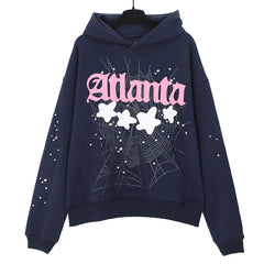 Sp5der Atlanta Hoodie-Navy #5503