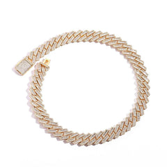 Men's Square Zircon Diamond Full Diamond Necklace #CHA137