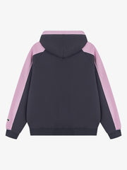 Retro Contrast Color Letter Print Hoodie